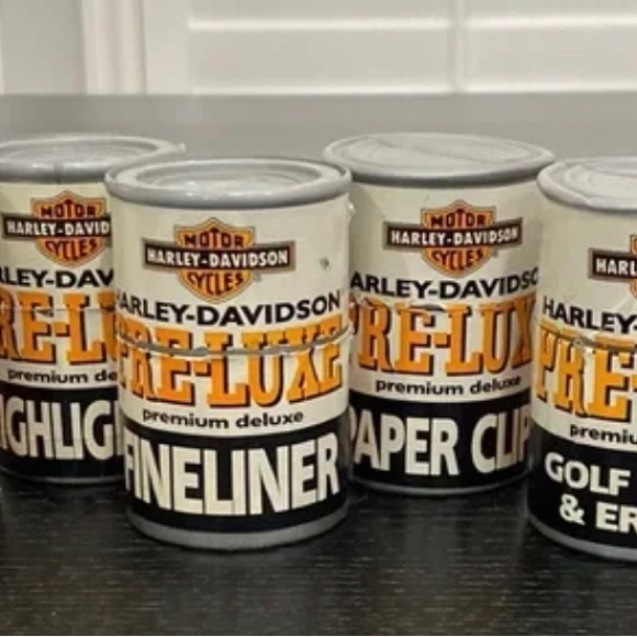 4 Pcs Vintage Harley Davidson Desk Set NIB 1996 - Picture 1 of 8